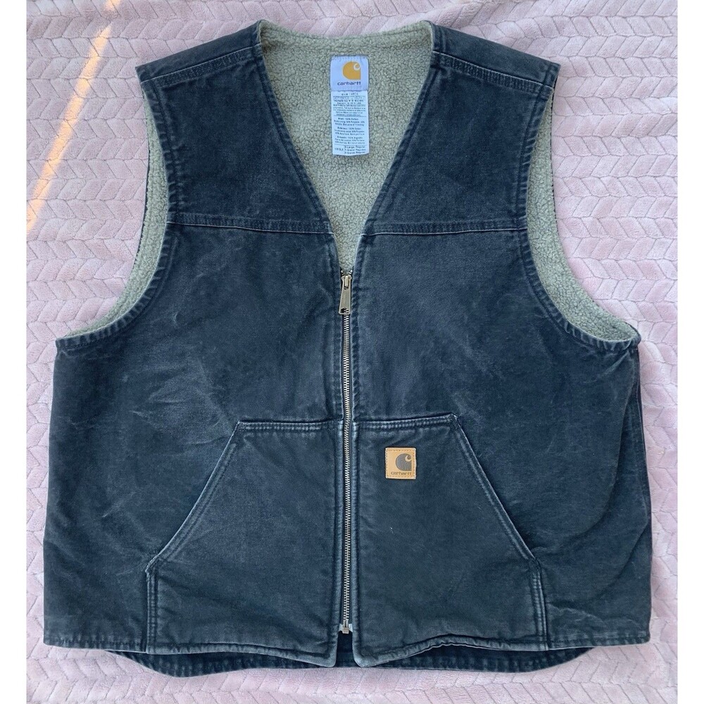 Carhartt V26 BLK Black Work Wear Vest Size XL